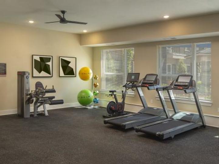 fitness center at an apartment building