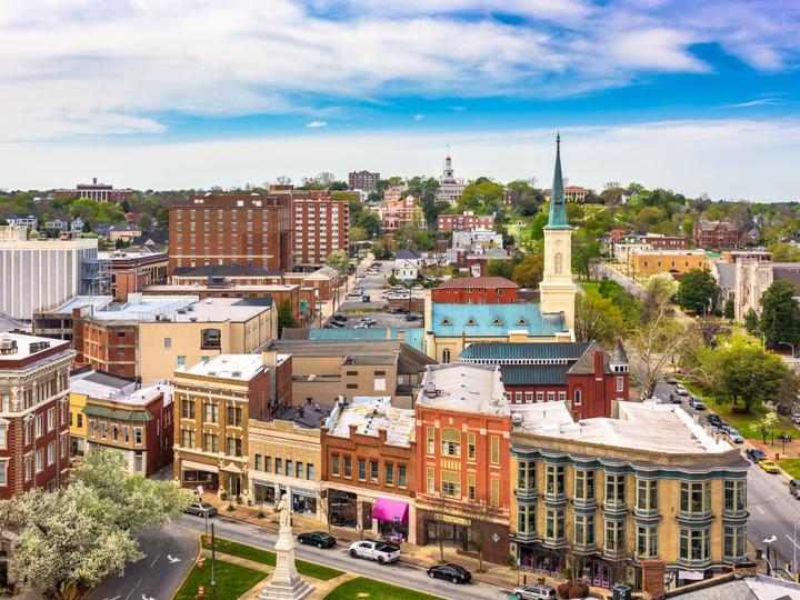 Aerial view of Macon, Georgia