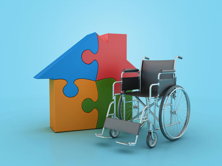 puzzle piece and wheelchair