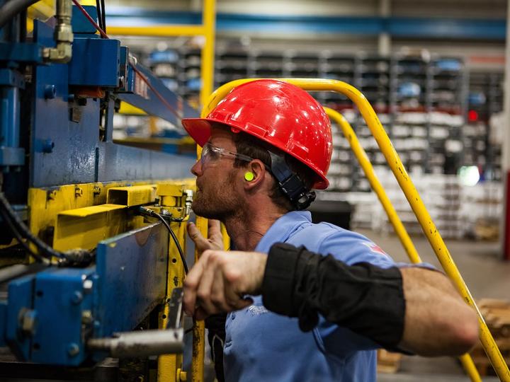 worker at a manufacturing plant