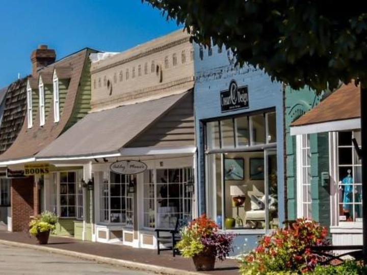Shops along a rural downtown street