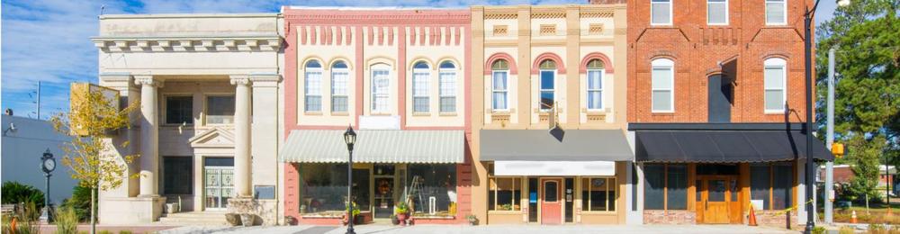 quaint downtown buildings