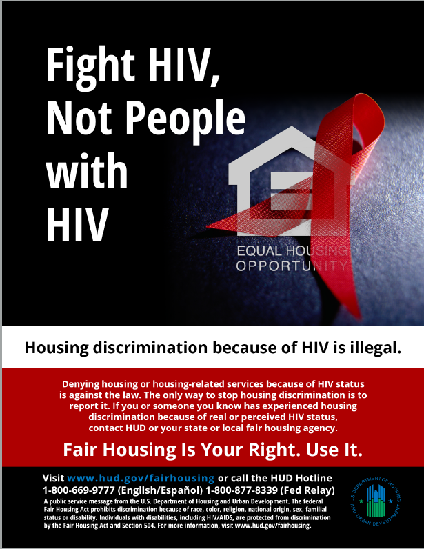 flyer that says "Fight HIV, Not People with HIV"